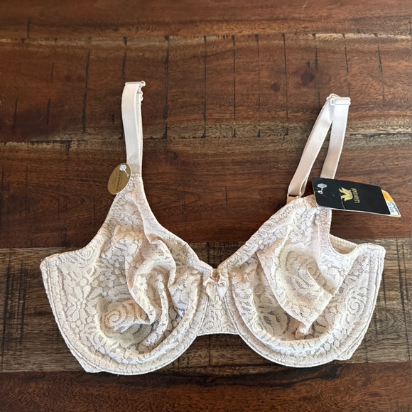 Wacoal Halo Lace‎ underwire bra nude/sand Size 30DD NEW - Picture 1 of 7